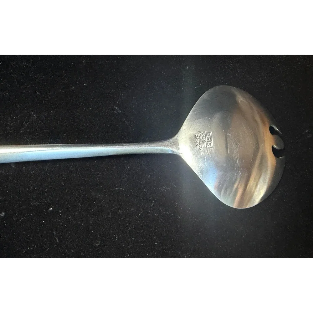 Epic Forged Stainless Japan Salad Serving Fork Mid Century Modern Wood Handle